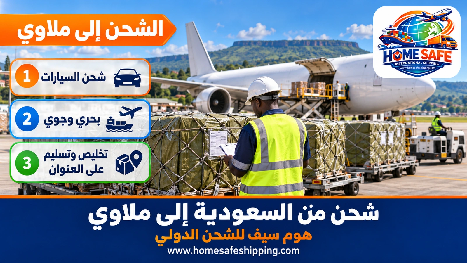 شحن من السعودية إلى ملاوي