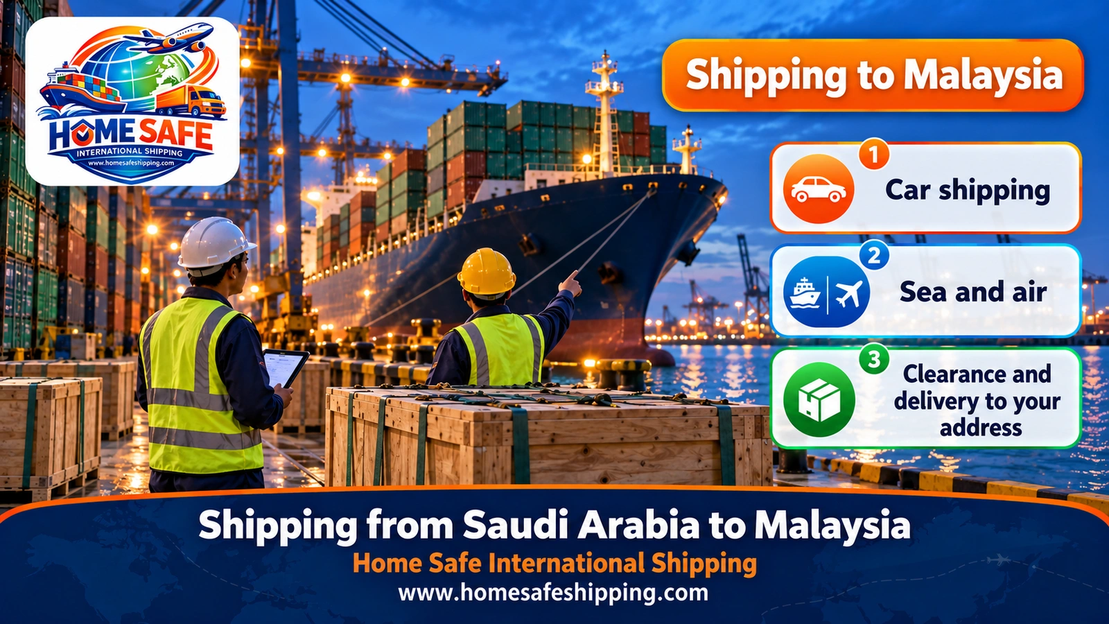 Shipping from Saudi Arabia to Malaysia