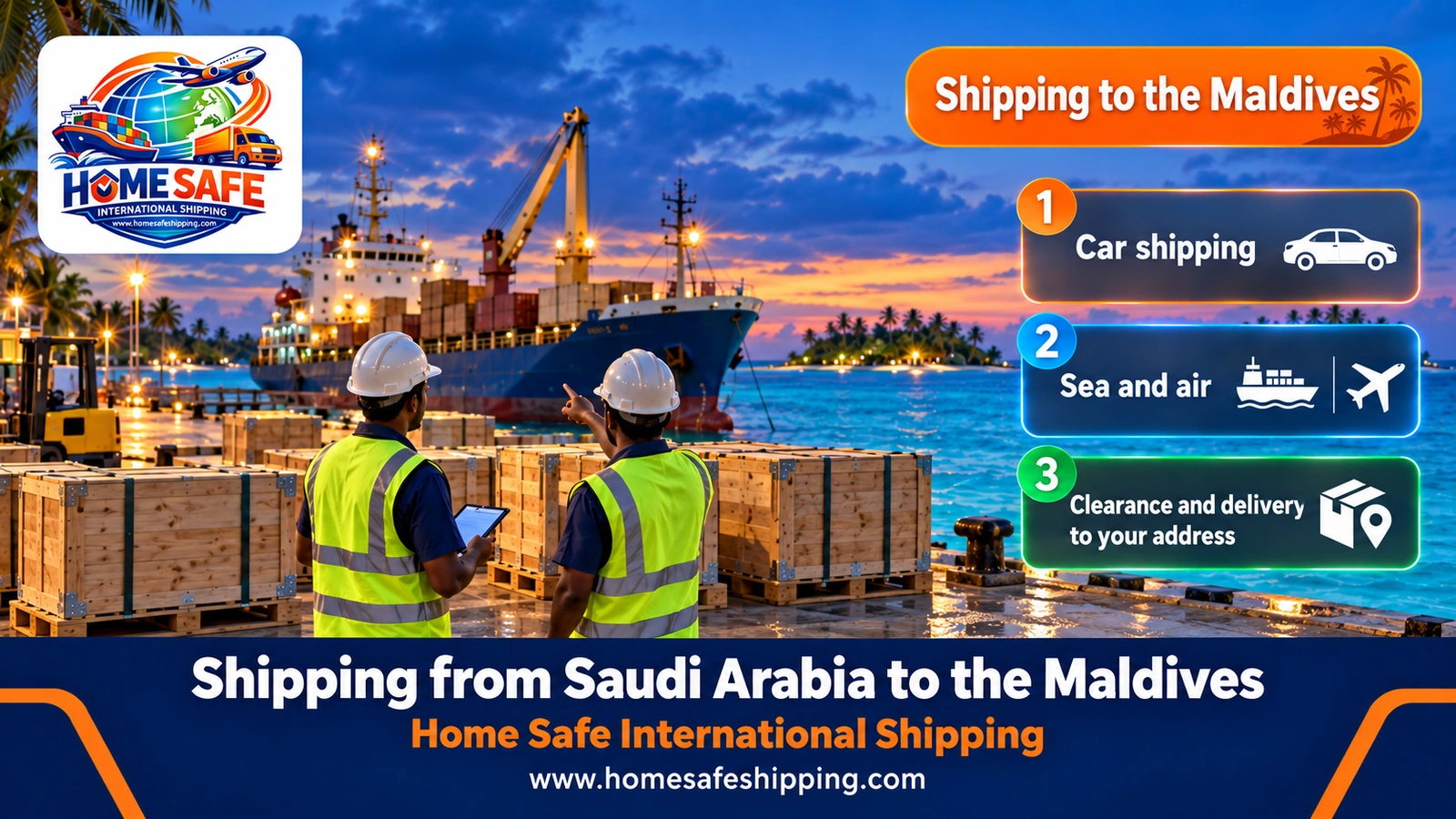 Shipping from Saudi Arabia to the Maldives