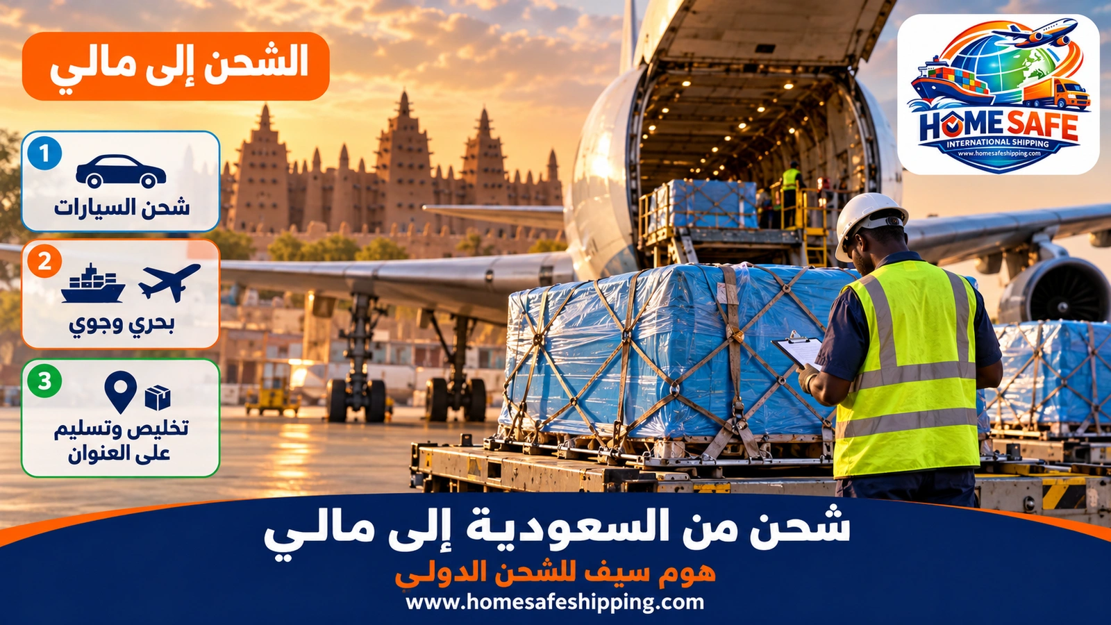 شحن من السعودية إلى مالي
