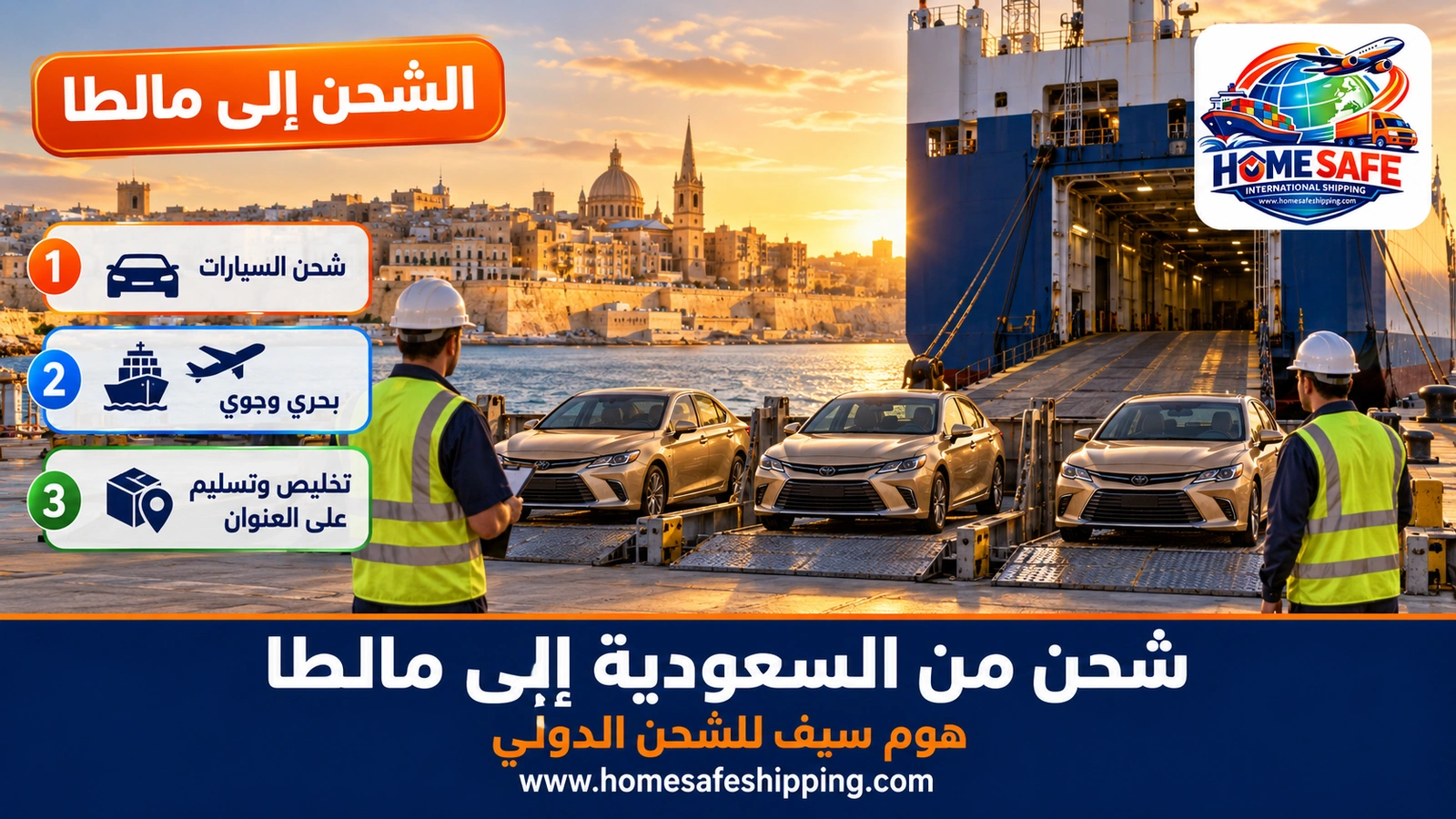 شحن من السعودية إلى مالطا