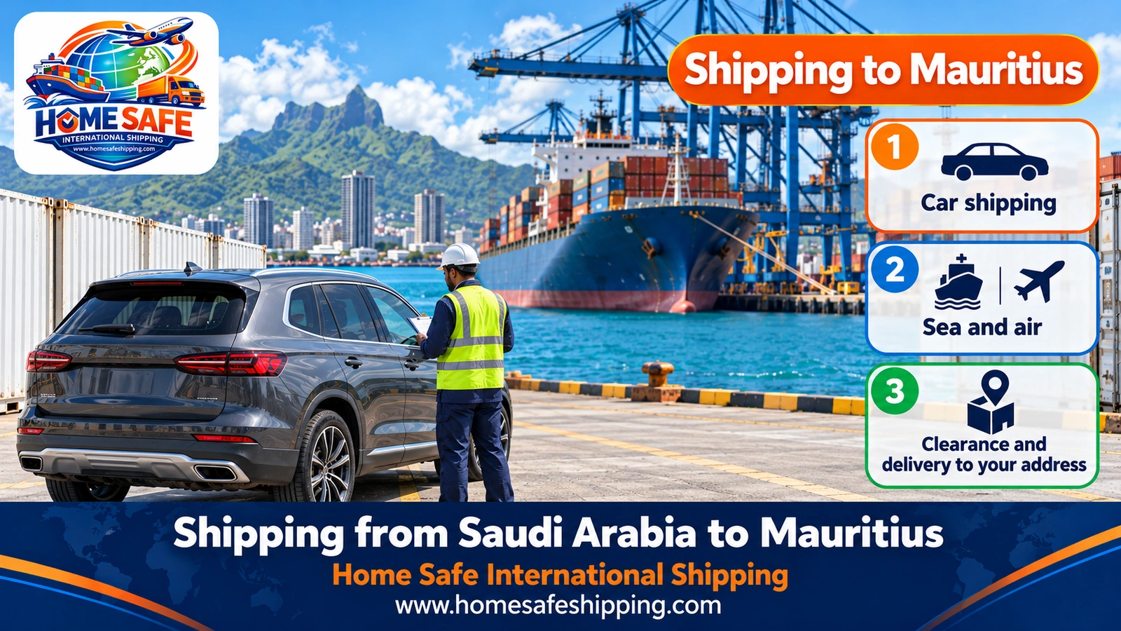 Shipping from Saudi Arabia to Mauritius