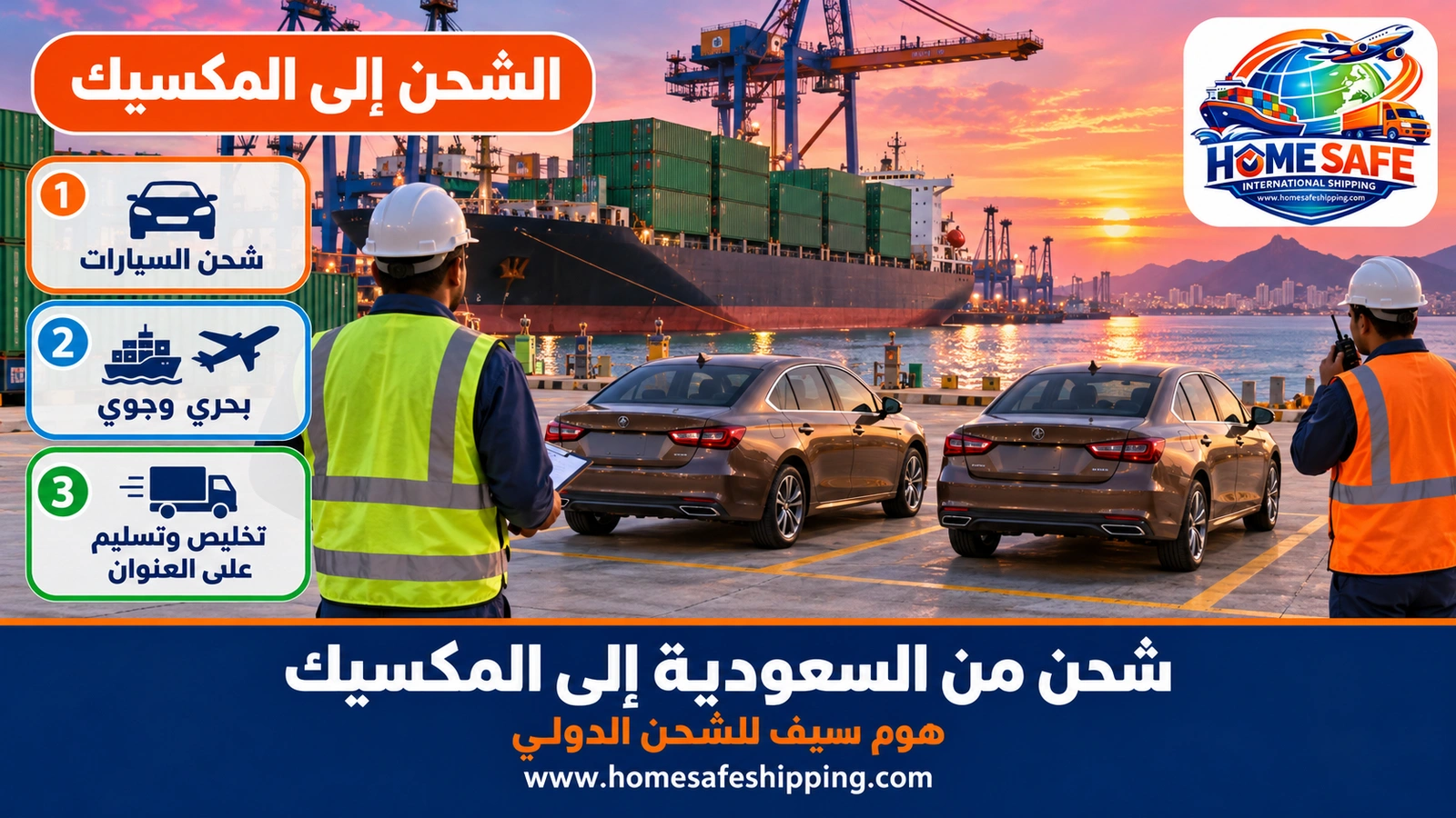 شحن من السعودية إلى المكسيك