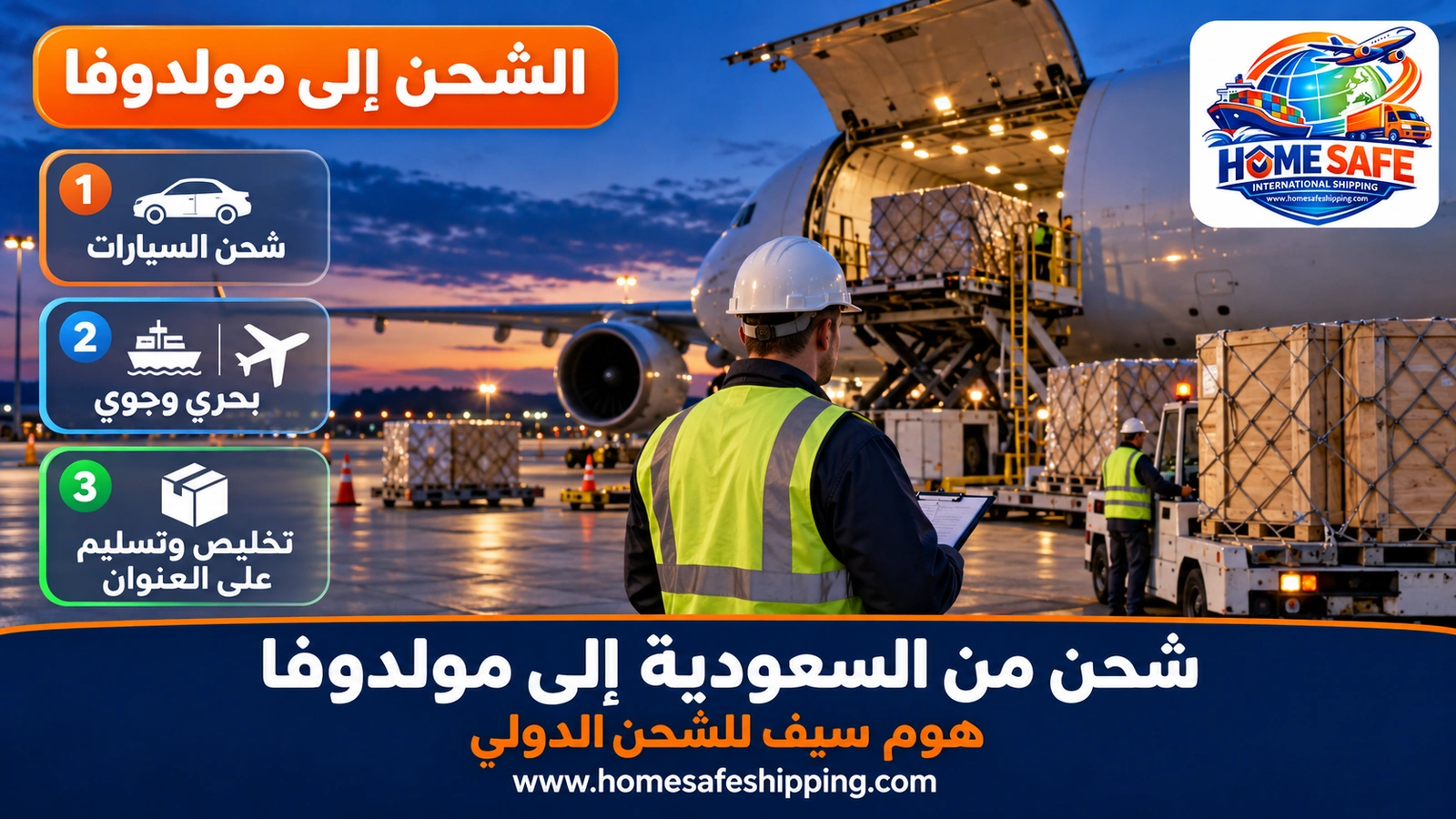 شحن من السعودية إلى مولدوفا