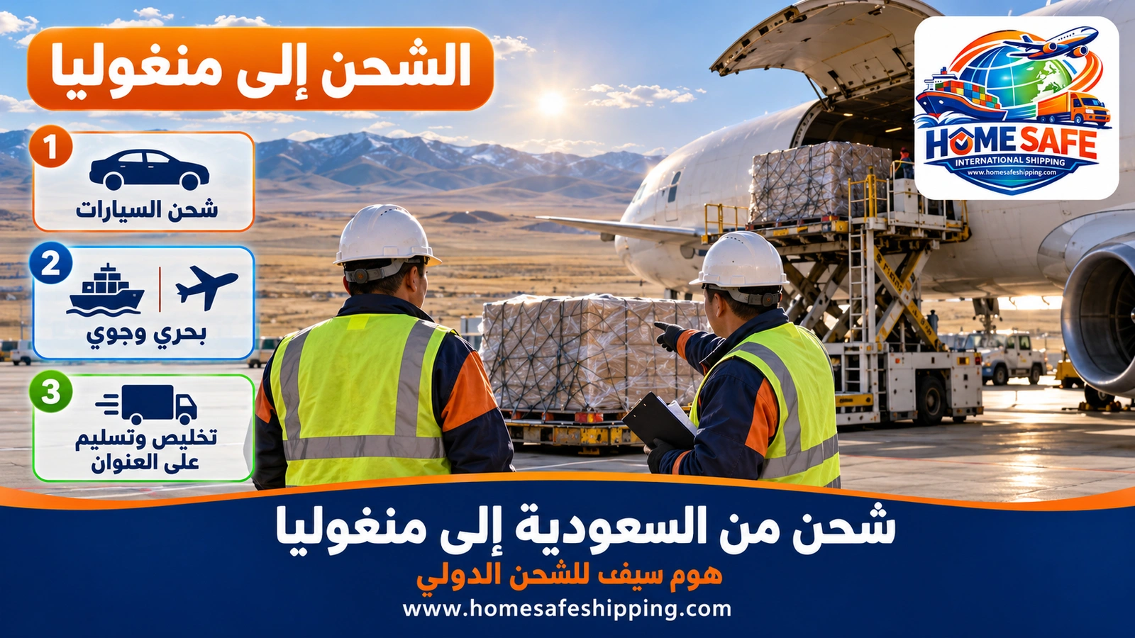 شحن من السعودية إلى منغوليا