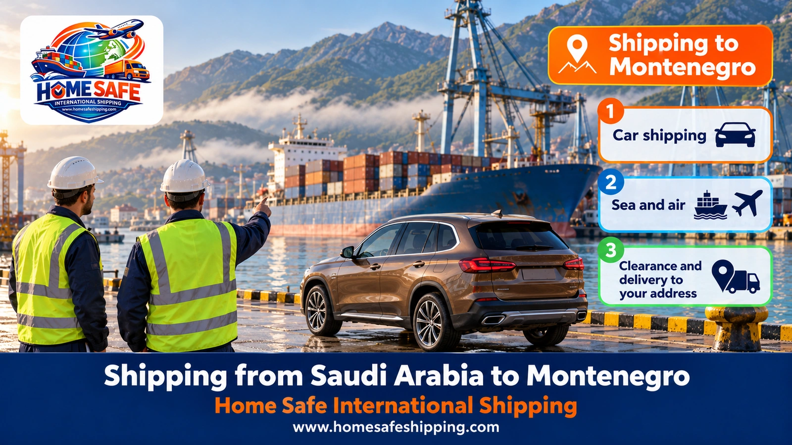Shipping from Saudi Arabia to Montenegro