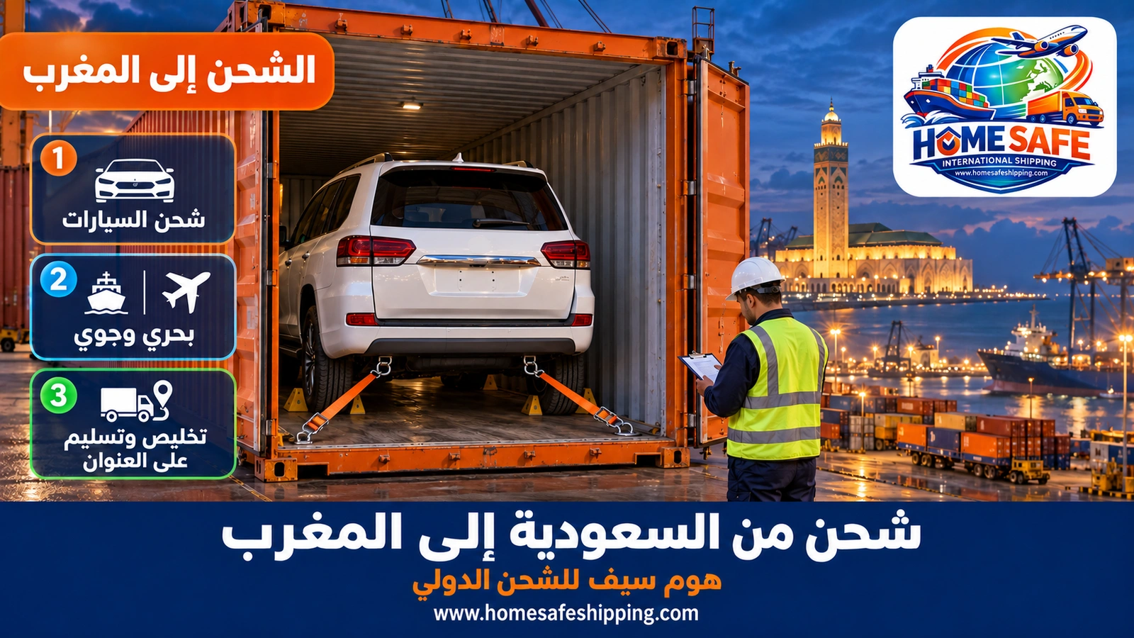 شحن من السعودية إلى المغرب