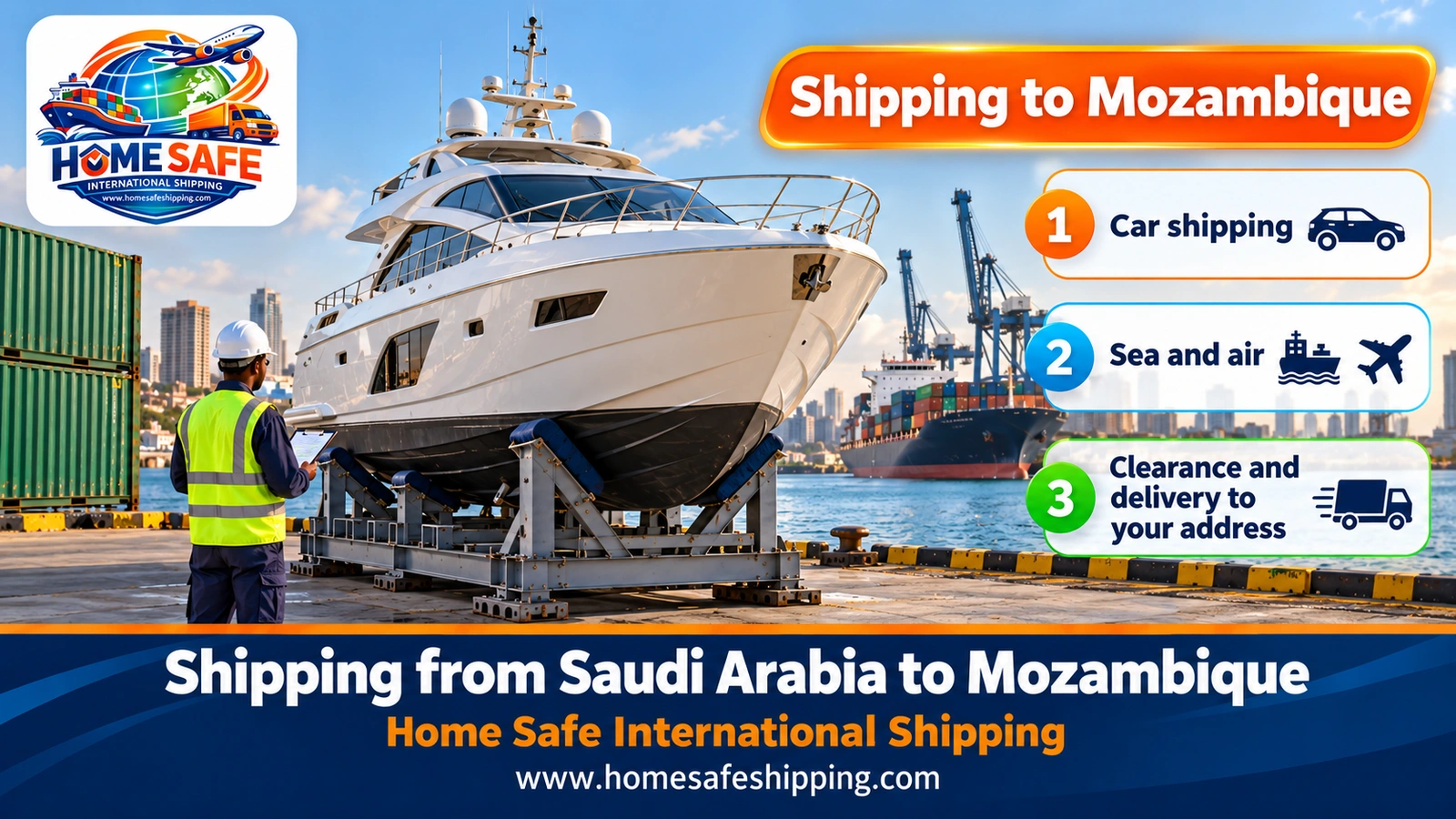 Shipping from Saudi Arabia to Mozambique