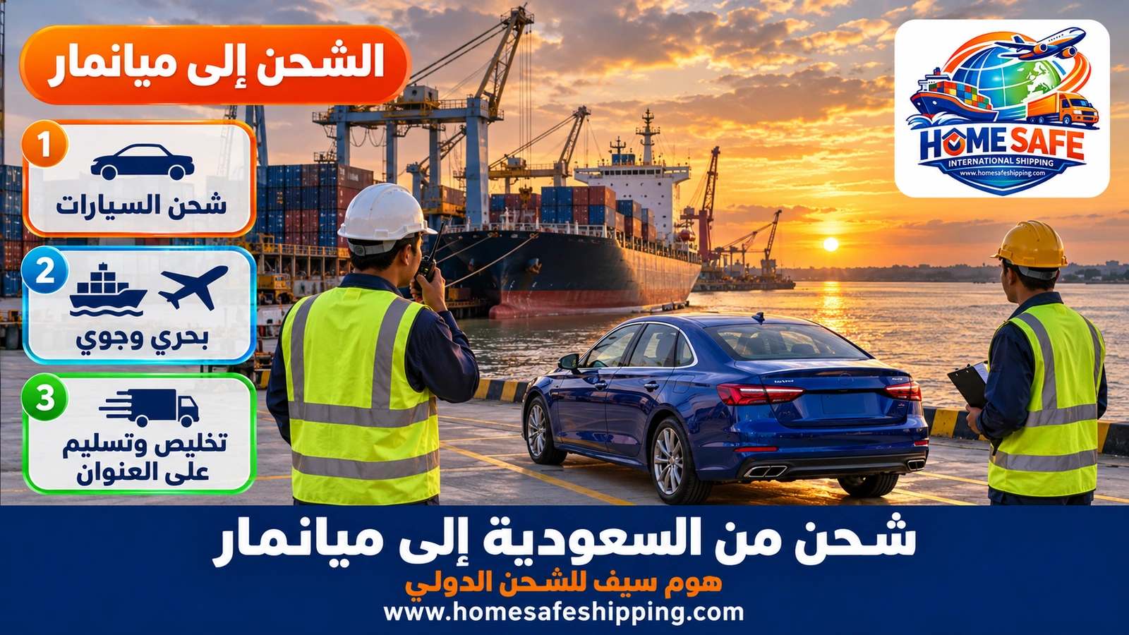 شحن من السعودية إلى ميانمار