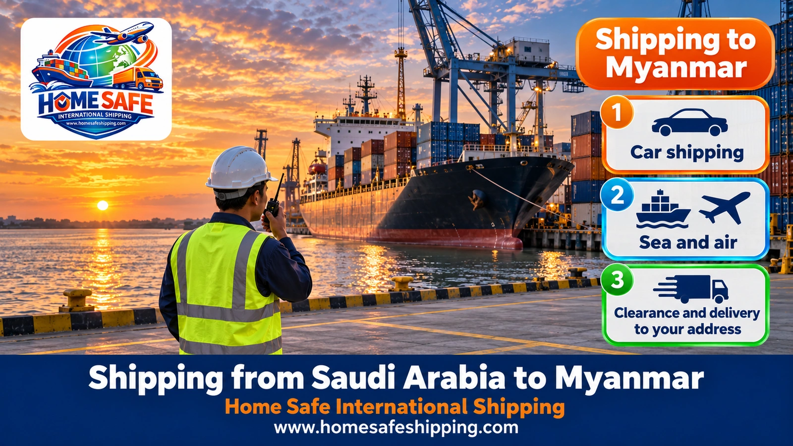 Shipping from Saudi Arabia to Myanmar