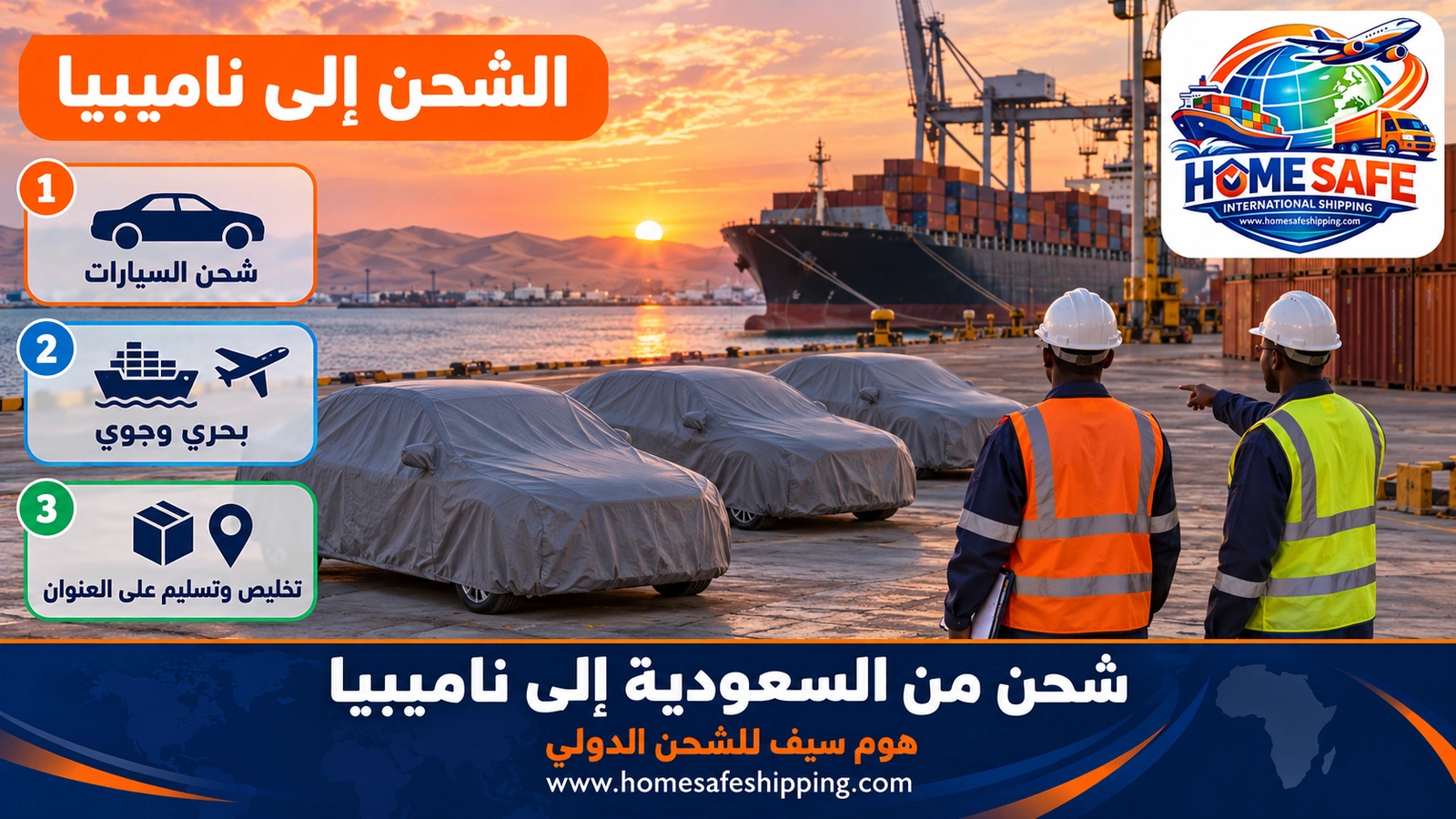 شحن من السعودية إلى ناميبيا