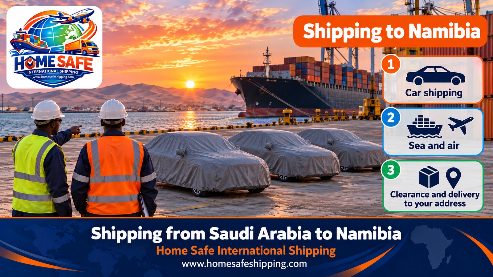 Shipping from Saudi Arabia to Namibia