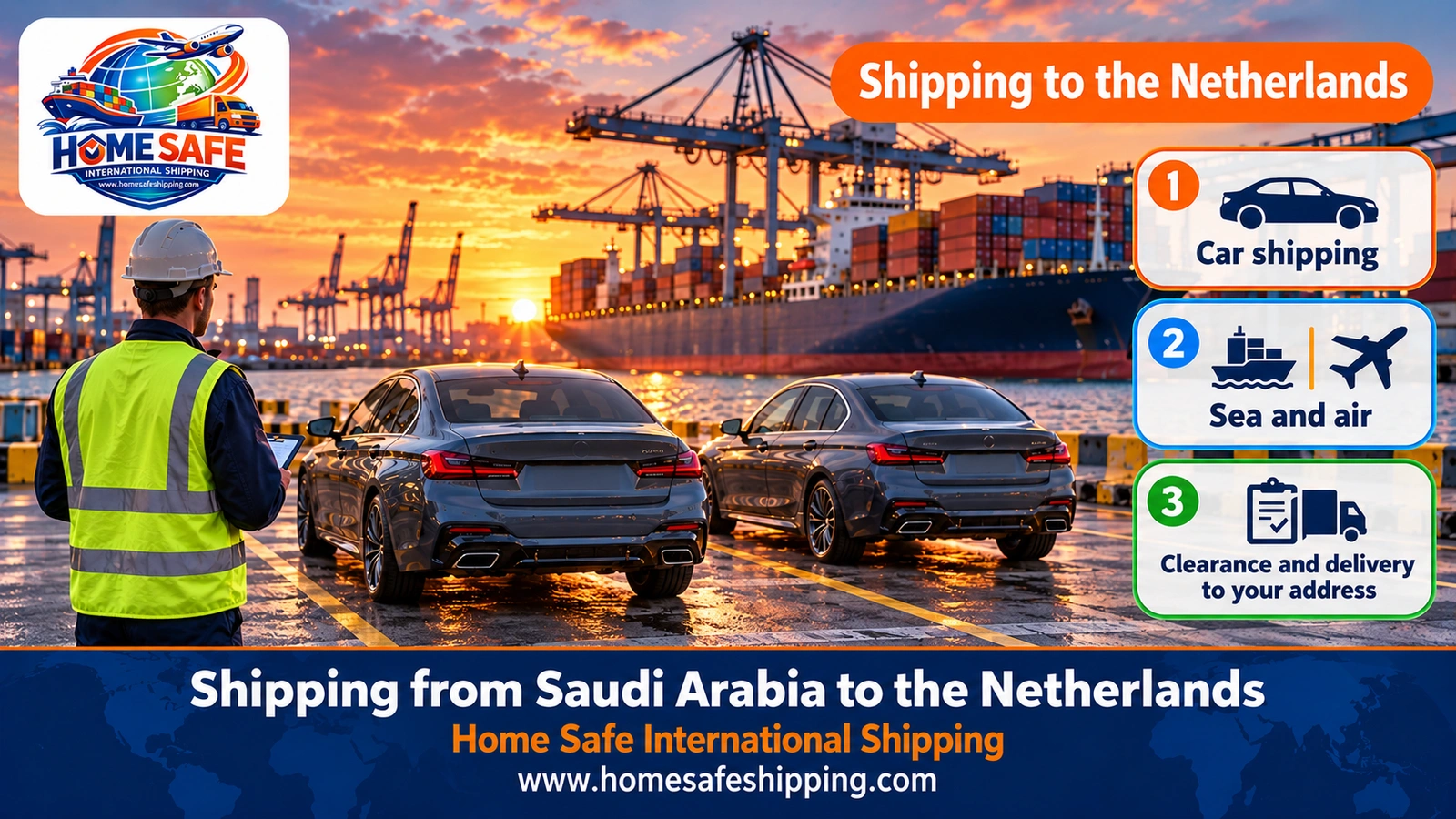 Shipping from Saudi Arabia to the Netherlands