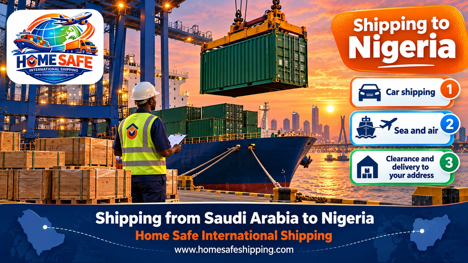 Shipping from Saudi Arabia to Nigeria