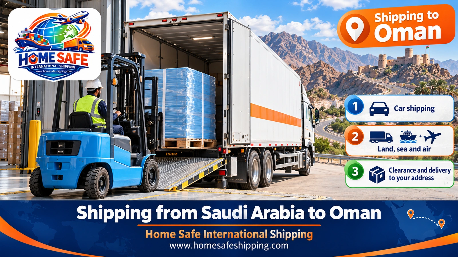 Shipping from Saudi Arabia to Oman