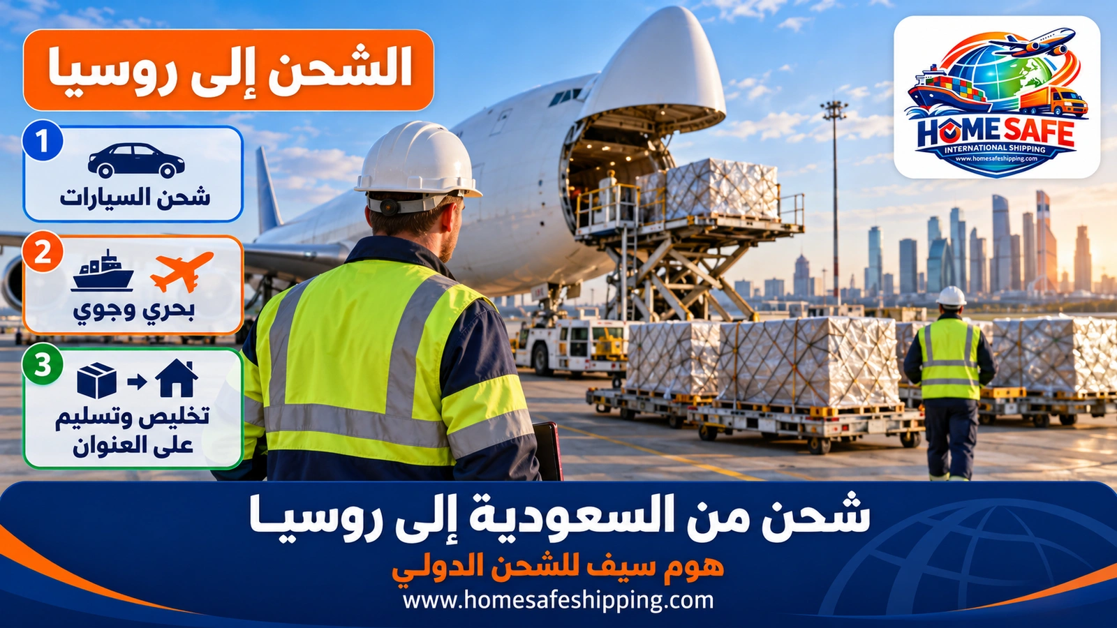 شحن من السعودية إلى روسيا