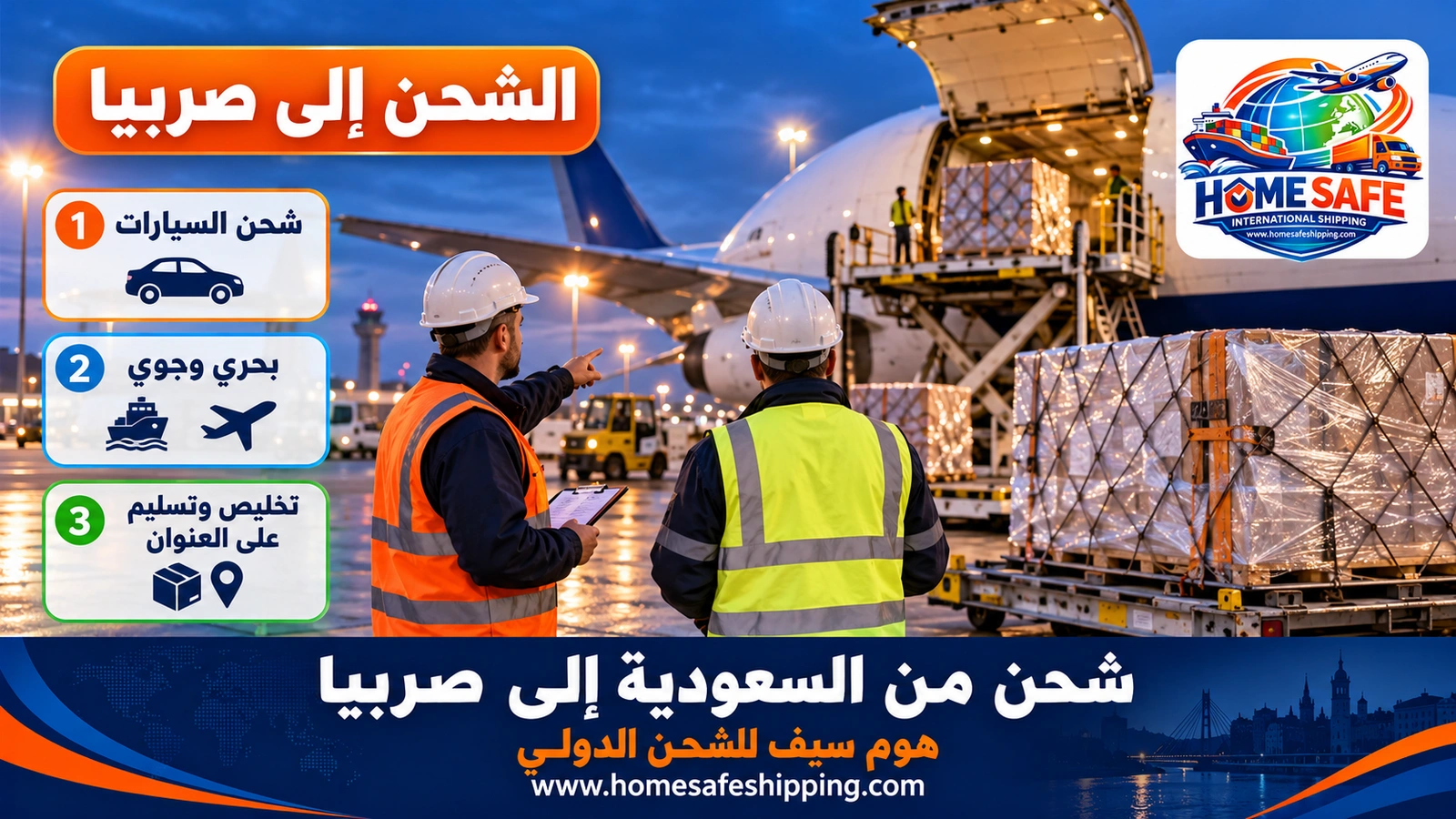 شحن من السعودية إلى صربيا