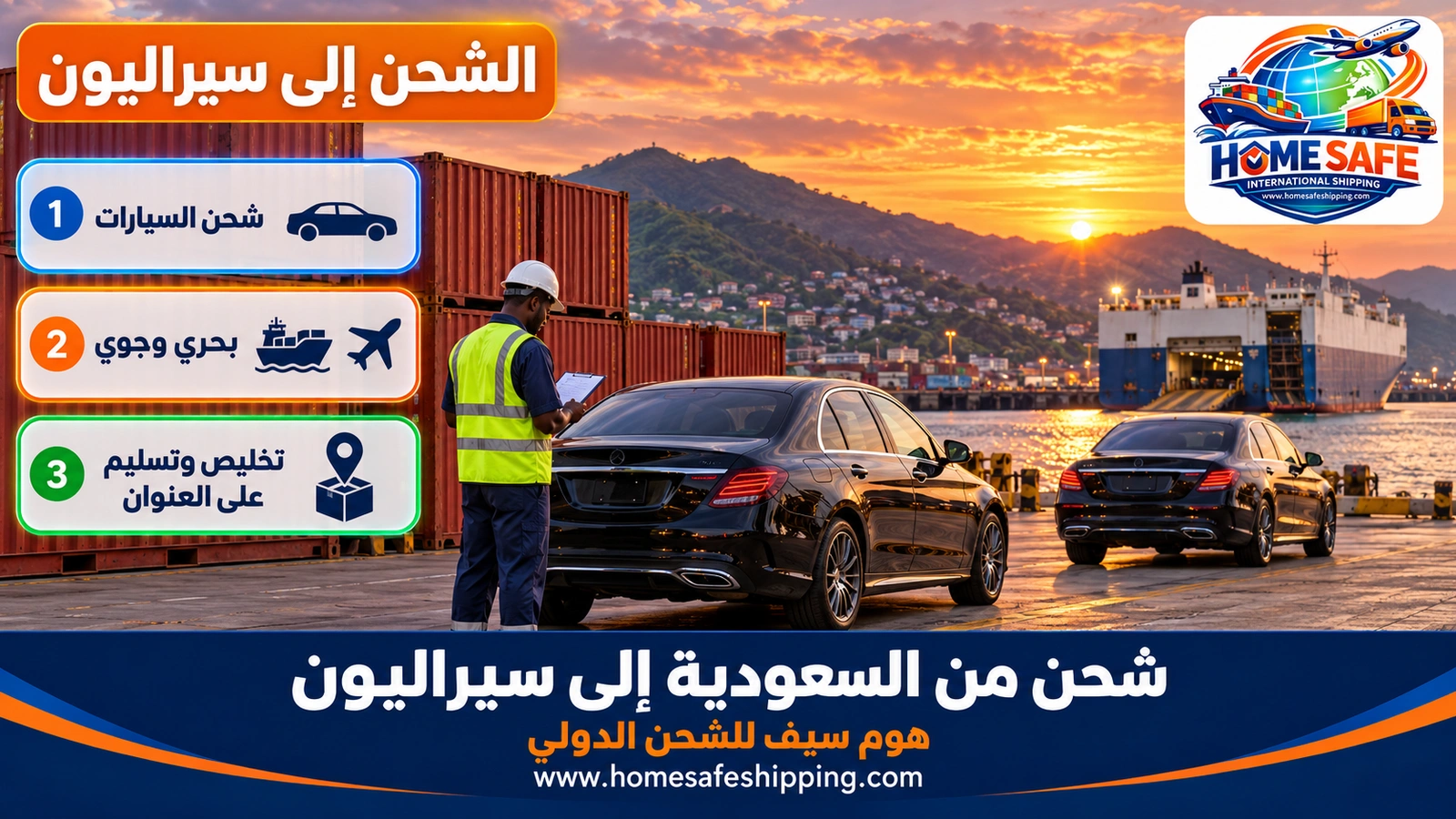 شحن من السعودية إلى سيراليون