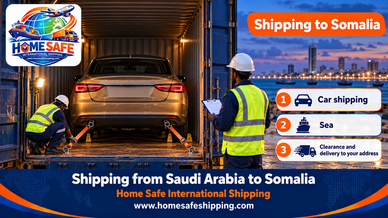 Shipping from Saudi Arabia to Somalia