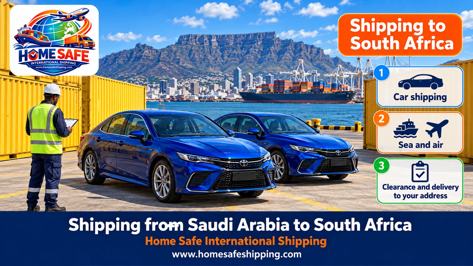 Shipping from Saudi Arabia to South Africa