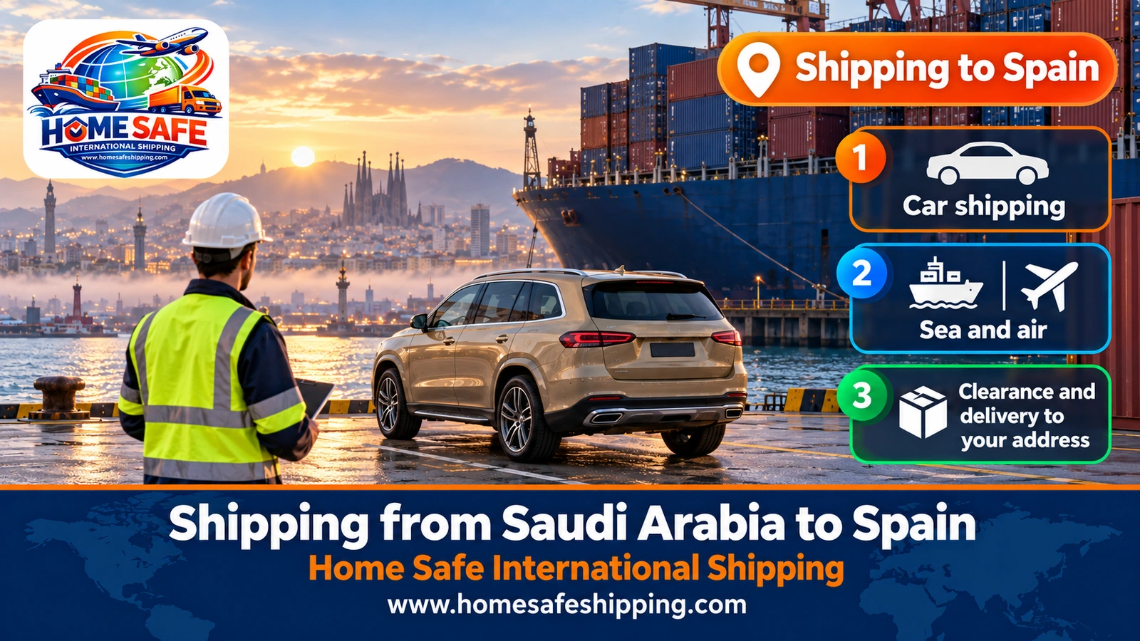 Shipping from Saudi Arabia to Spain