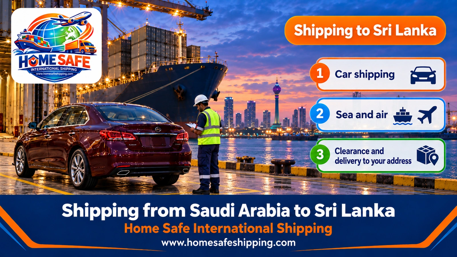 Shipping from Saudi Arabia to Sri Lanka