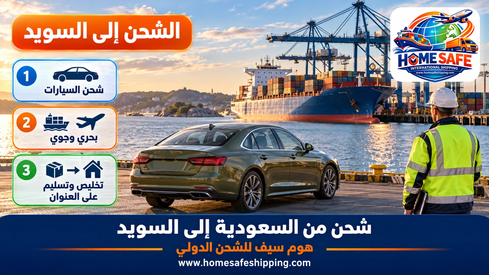 شحن من السعودية إلى السويد