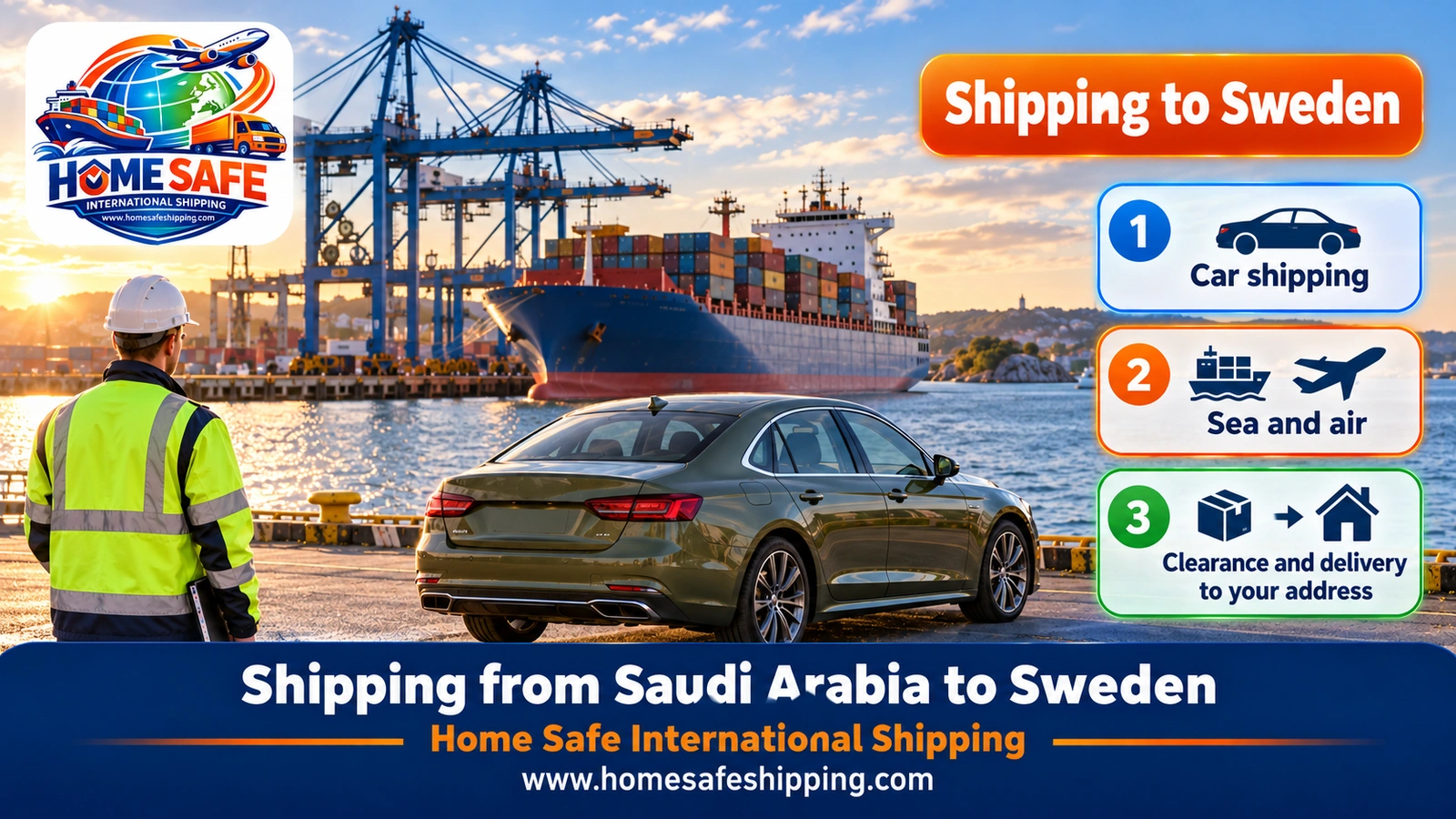 Shipping from Saudi Arabia to Sweden