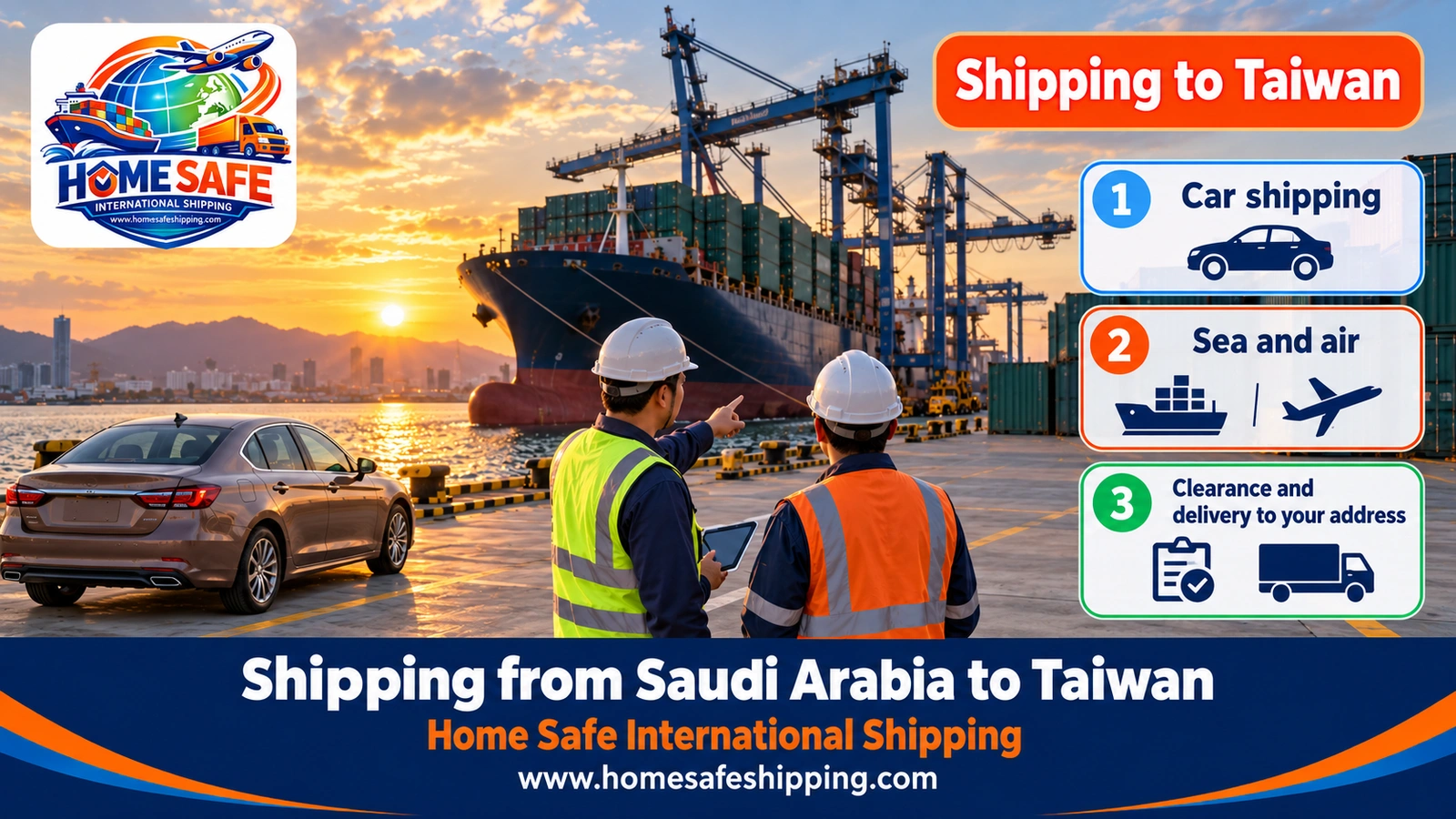 Shipping from Saudi Arabia to Taiwan