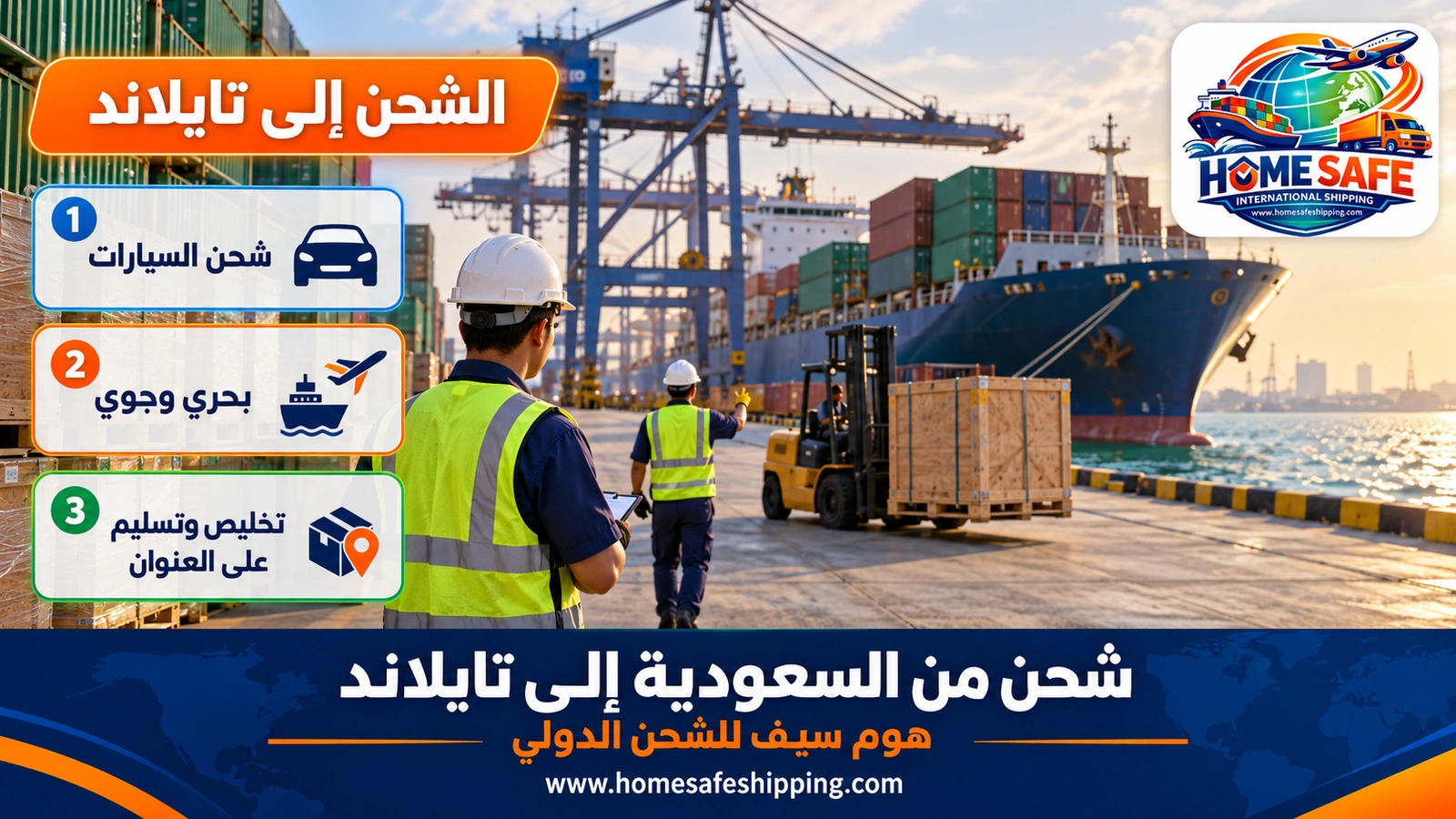 شحن من السعودية إلى تايلاند