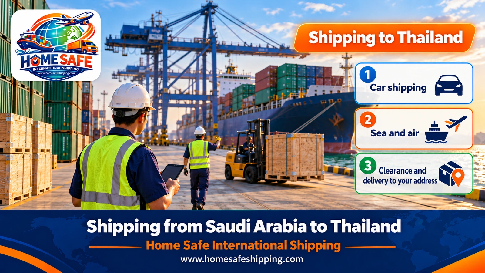 Shipping from Saudi Arabia to Thailand