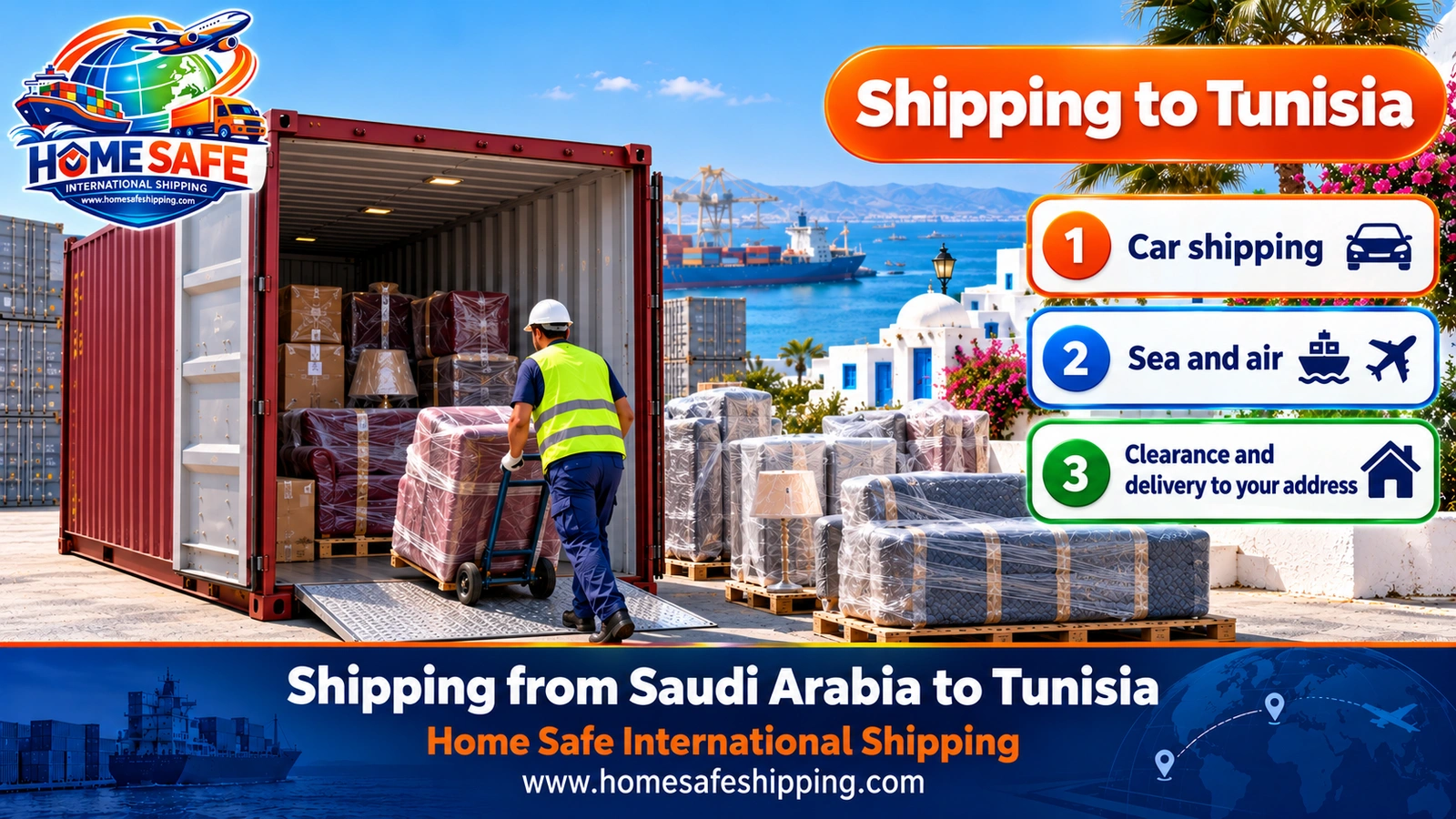 Shipping from Saudi Arabia to Tunisia