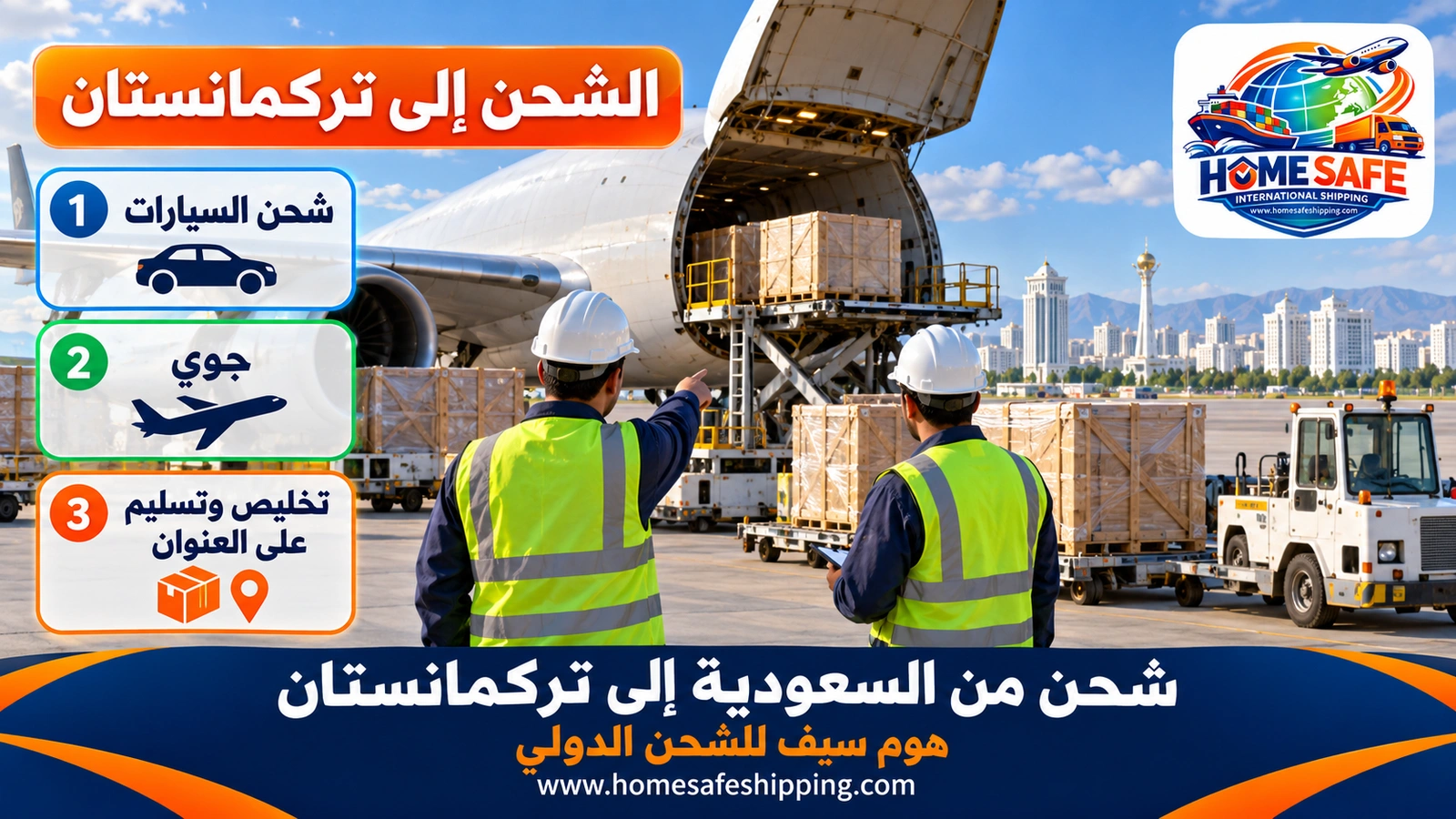 شحن من السعودية إلى تركمانستان