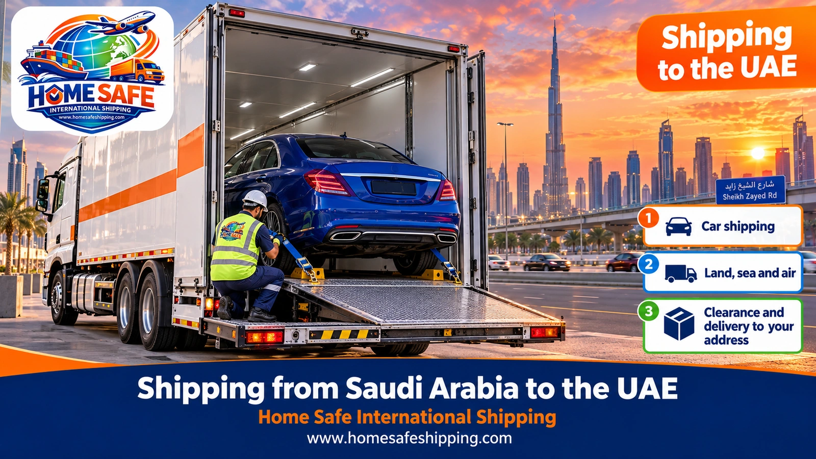 Shipping from Saudi Arabia to the UAE