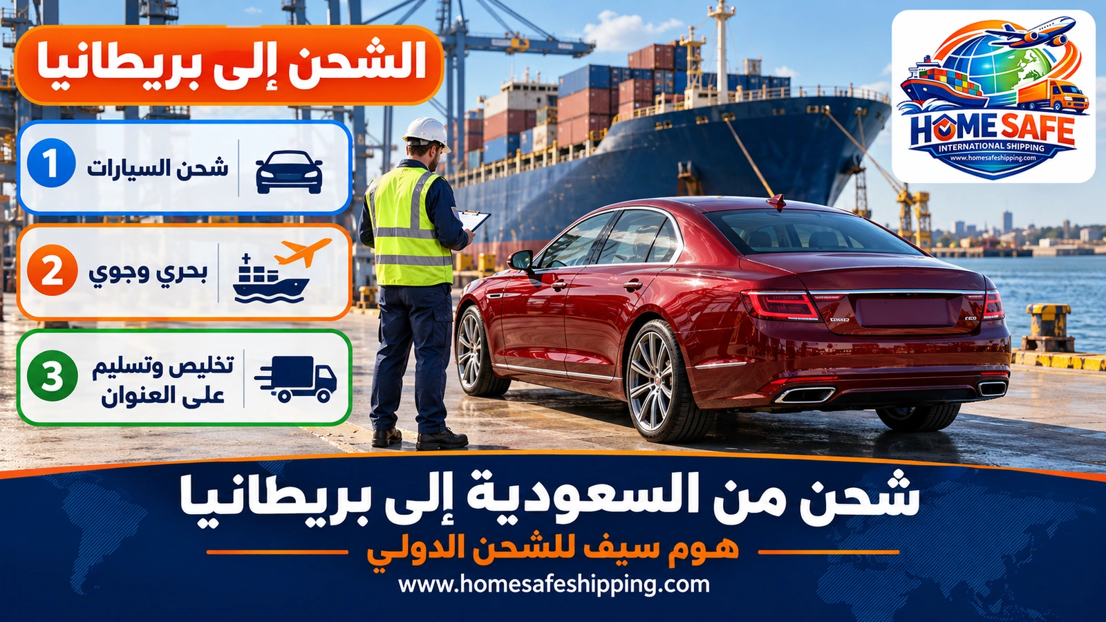 شحن من السعودية إلى بريطانيا