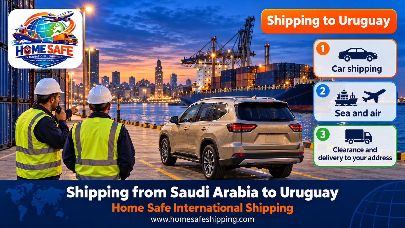 Shipping from Saudi Arabia to Uruguay