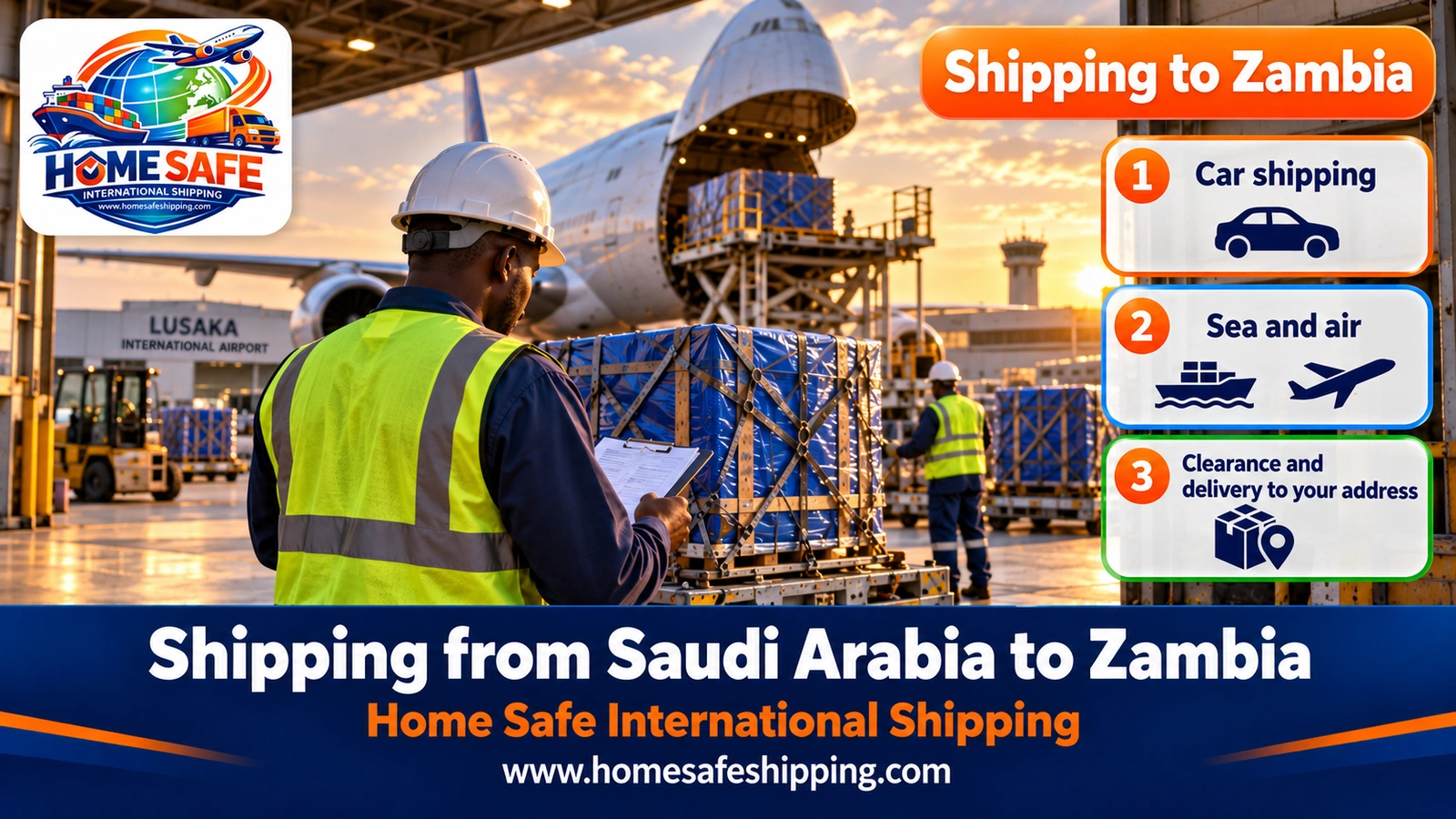 Shipping from Saudi Arabia to Zambia