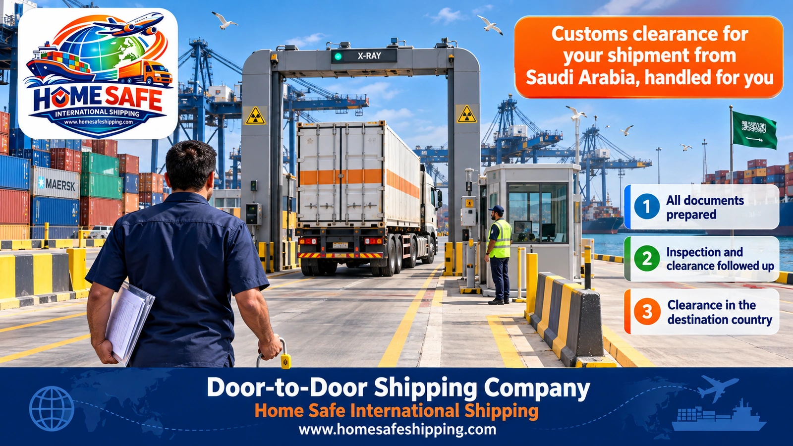Customs clearance for your shipment from Saudi Arabia, handled for you