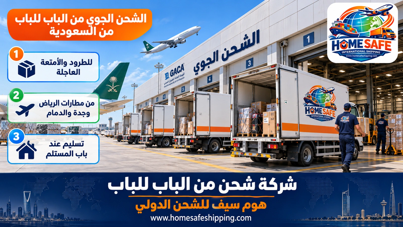 الشحن الجوي من الباب للباب من السعودية