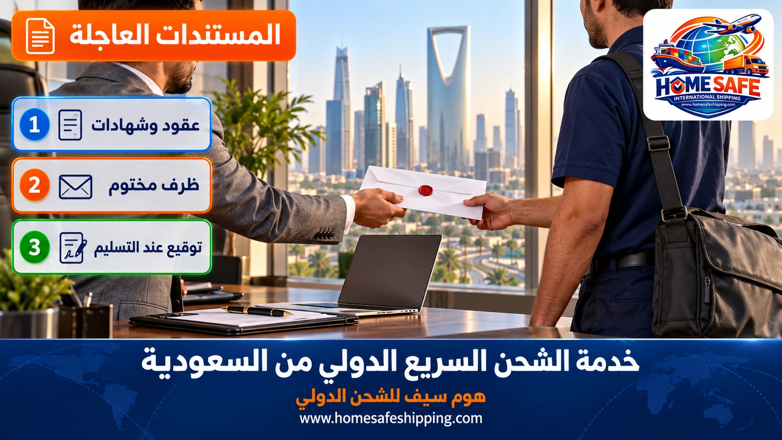 شحن المستندات العاجلة دولياً من السعودية