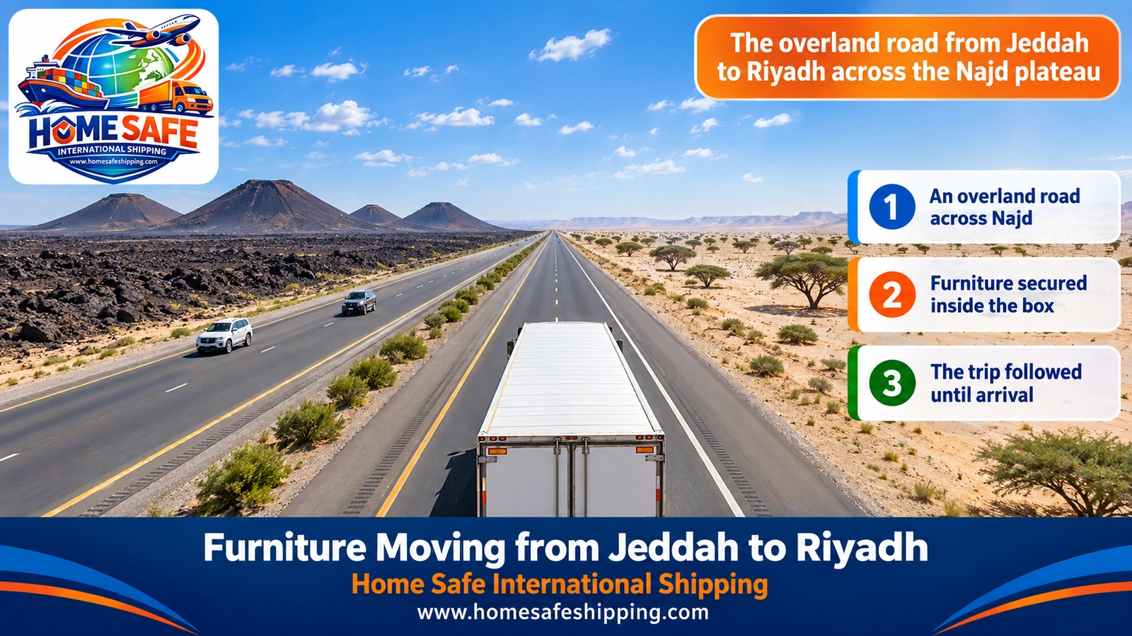 The overland road from Jeddah to Riyadh across the Najd plateau