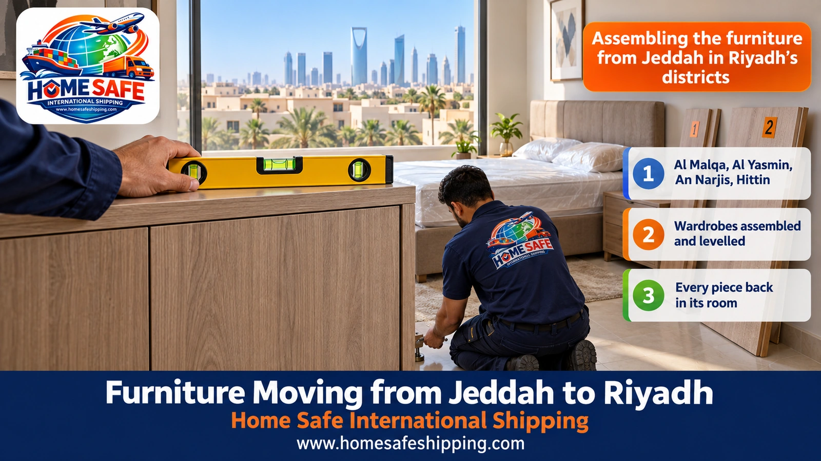 Assembling the furniture from Jeddah in Riyadh’s districts