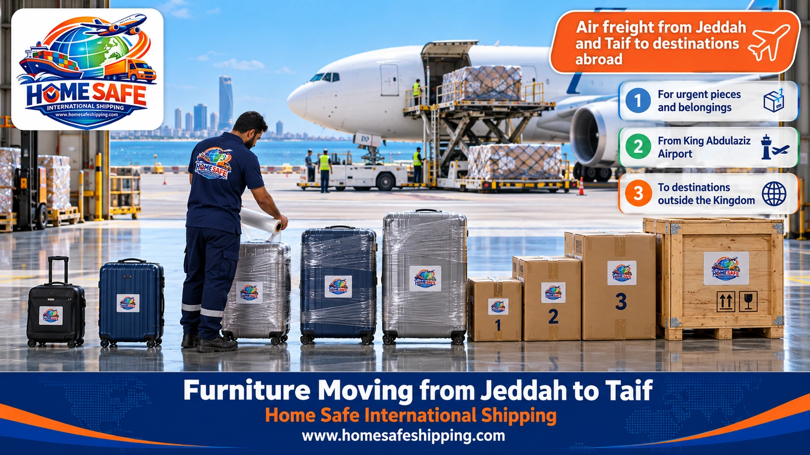 Air freight from Jeddah and Taif to destinations abroad