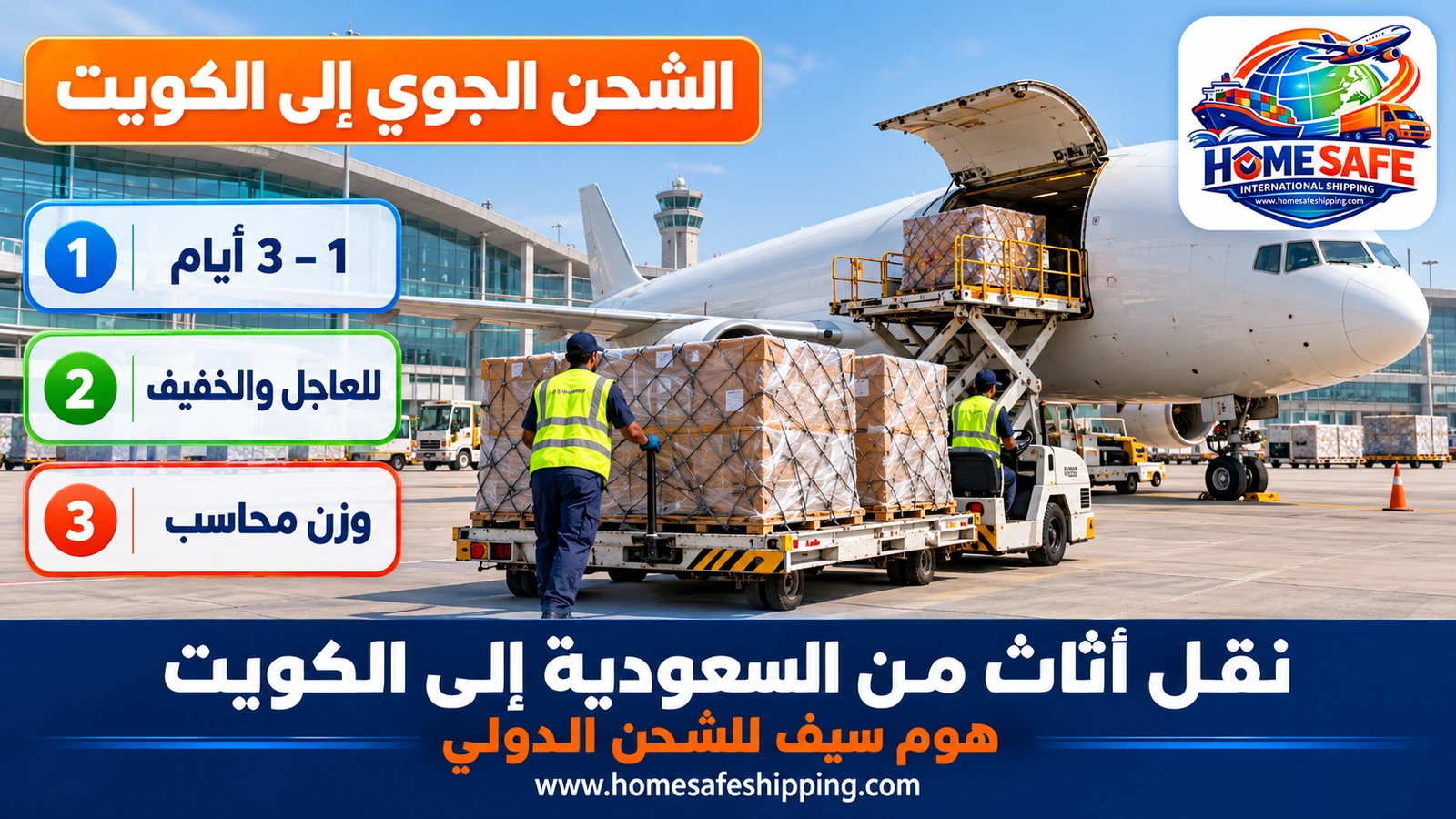 الشحن الجوي من السعودية إلى الكويت