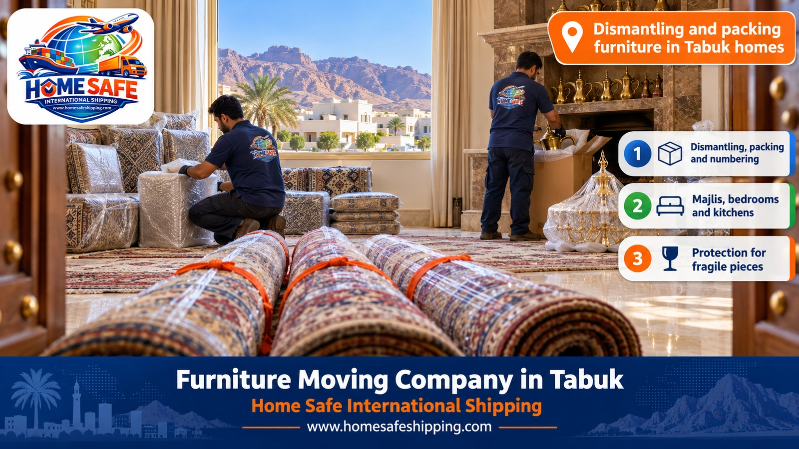 Dismantling and packing furniture in Tabuk homes