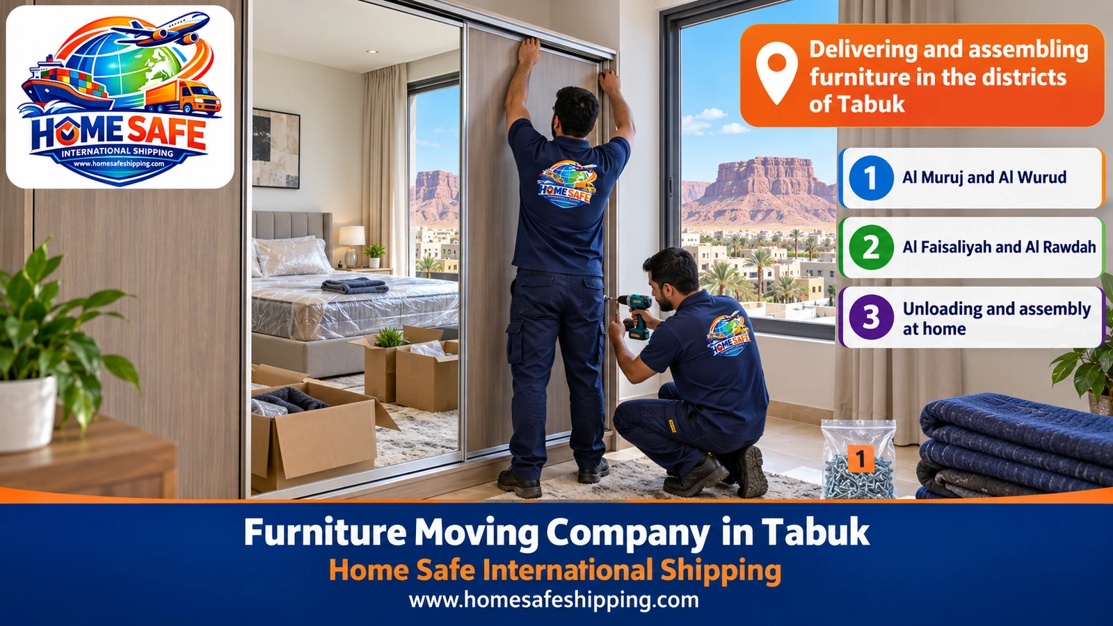 Delivering and assembling furniture in the districts of Tabuk