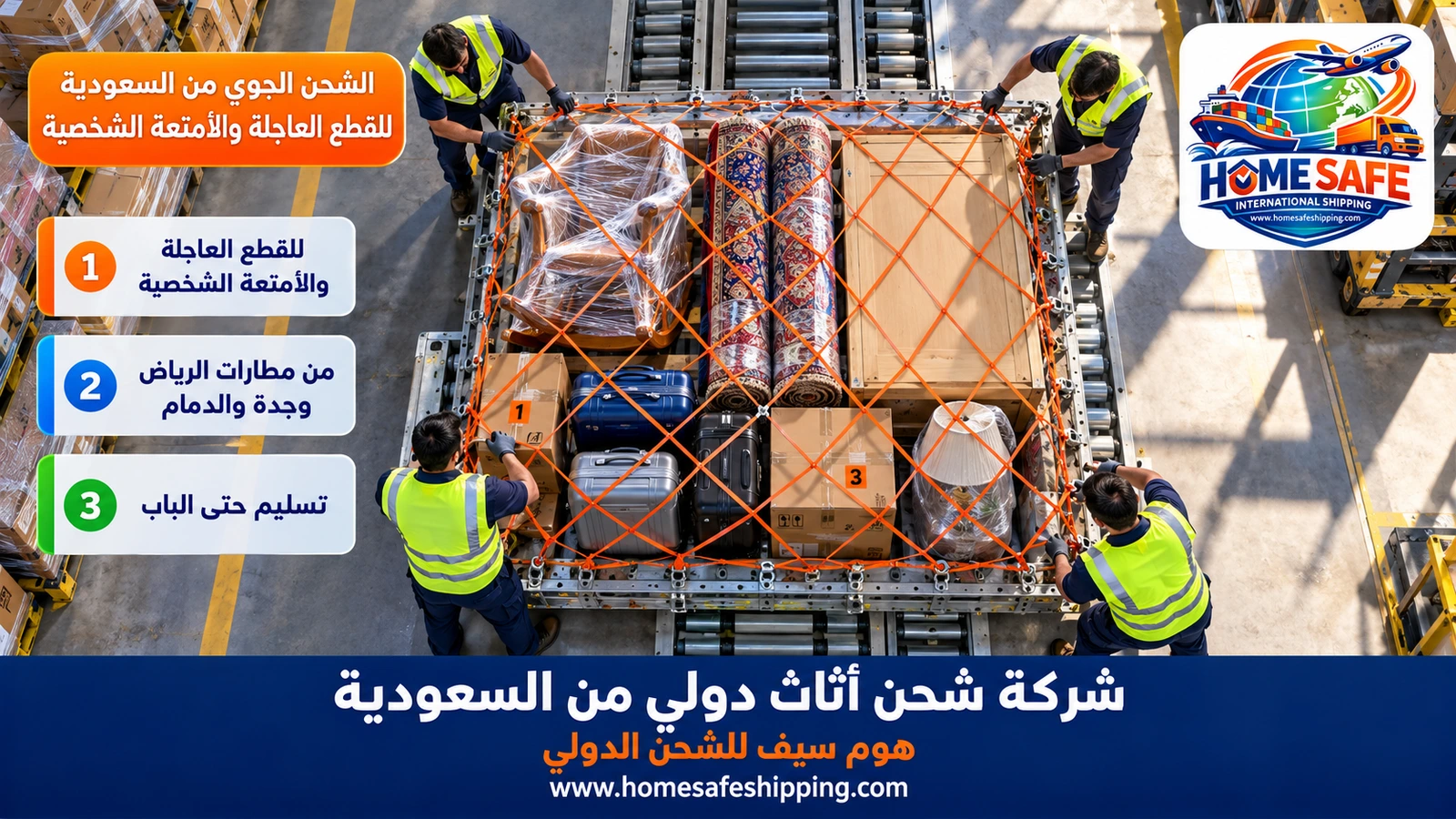 الشحن الجوي من السعودية للقطع العاجلة والأمتعة الشخصية