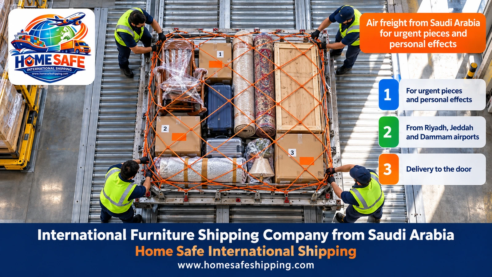 Air freight from Saudi Arabia for urgent pieces and personal effects