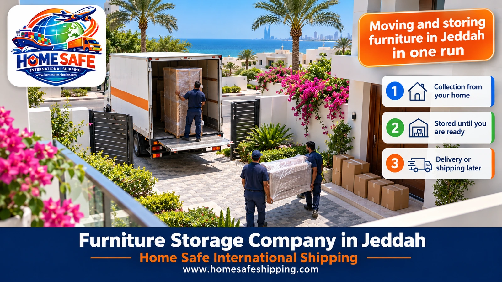 Moving and storing furniture in Jeddah in one run