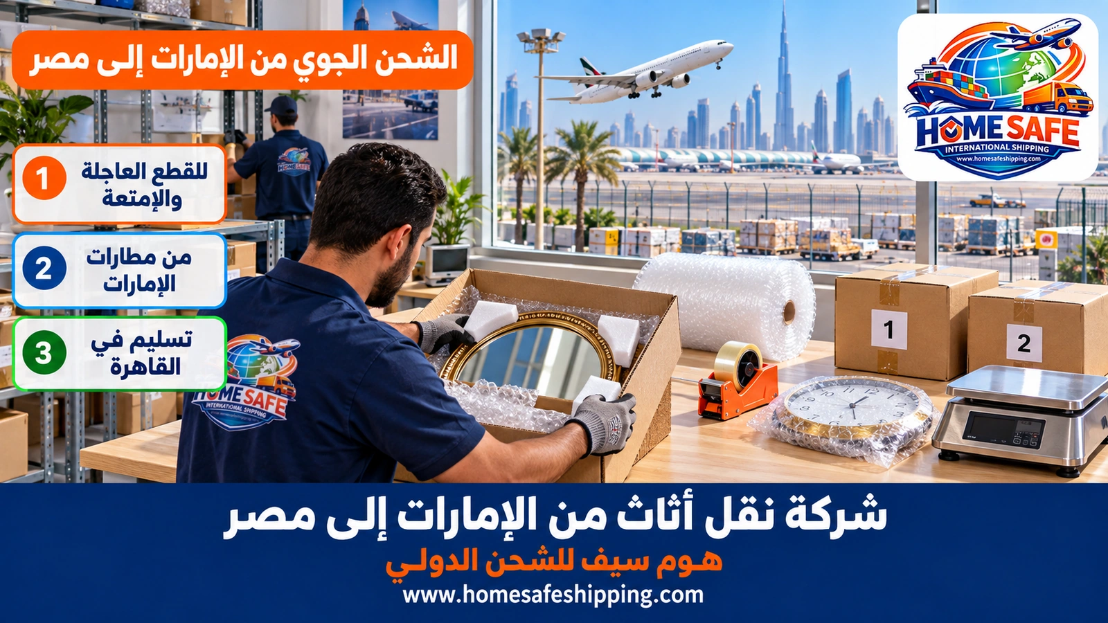الشحن الجوي من الإمارات إلى مصر